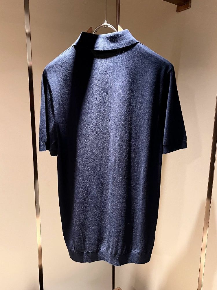 LP Italy 25ss casual Ilite lapel knitted polo shirt short sleeve
