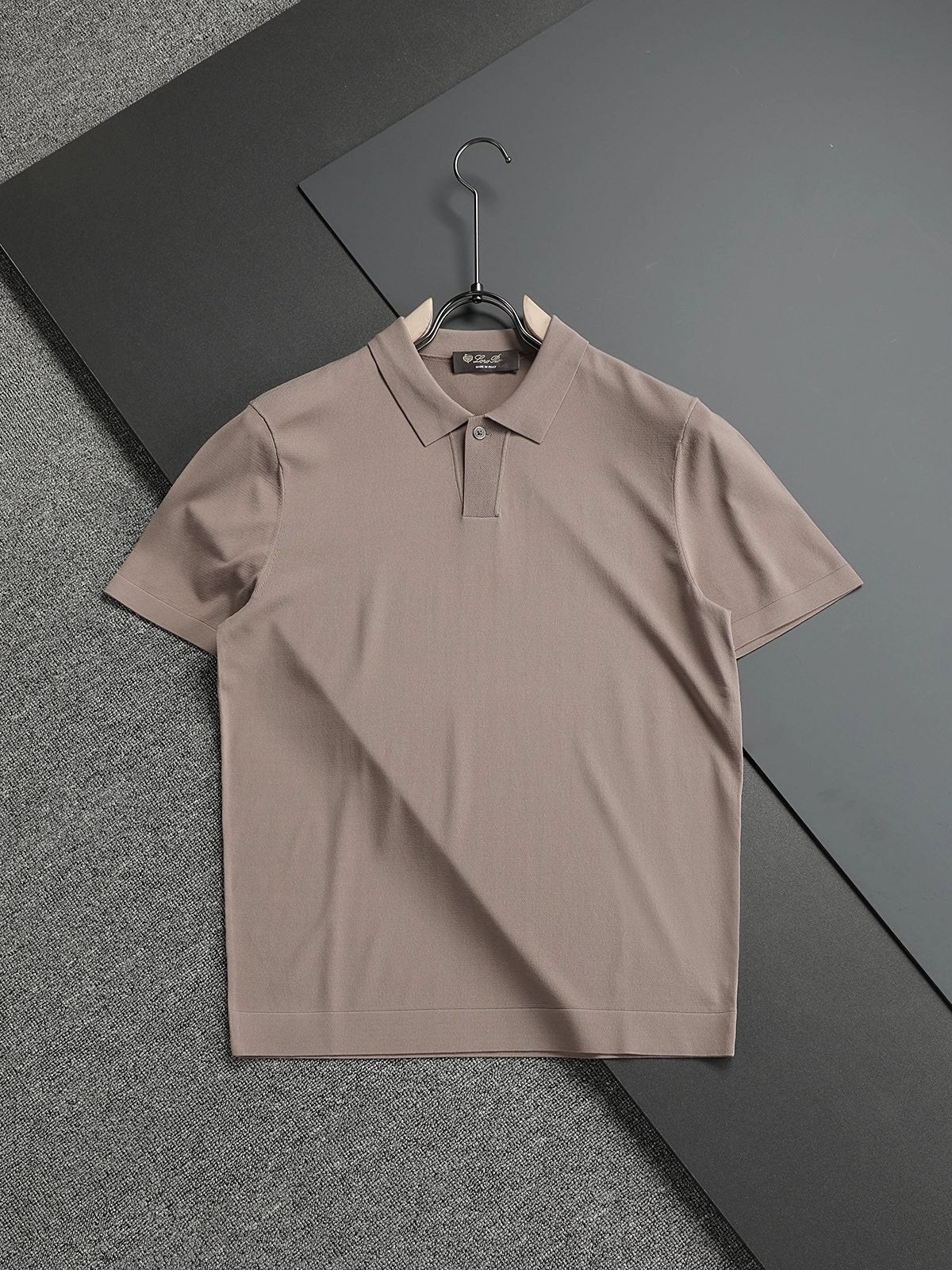 LP Italy 25ss Solid Color Ilite Lapel Casual Knitted Short Sleeve Polo Shirt