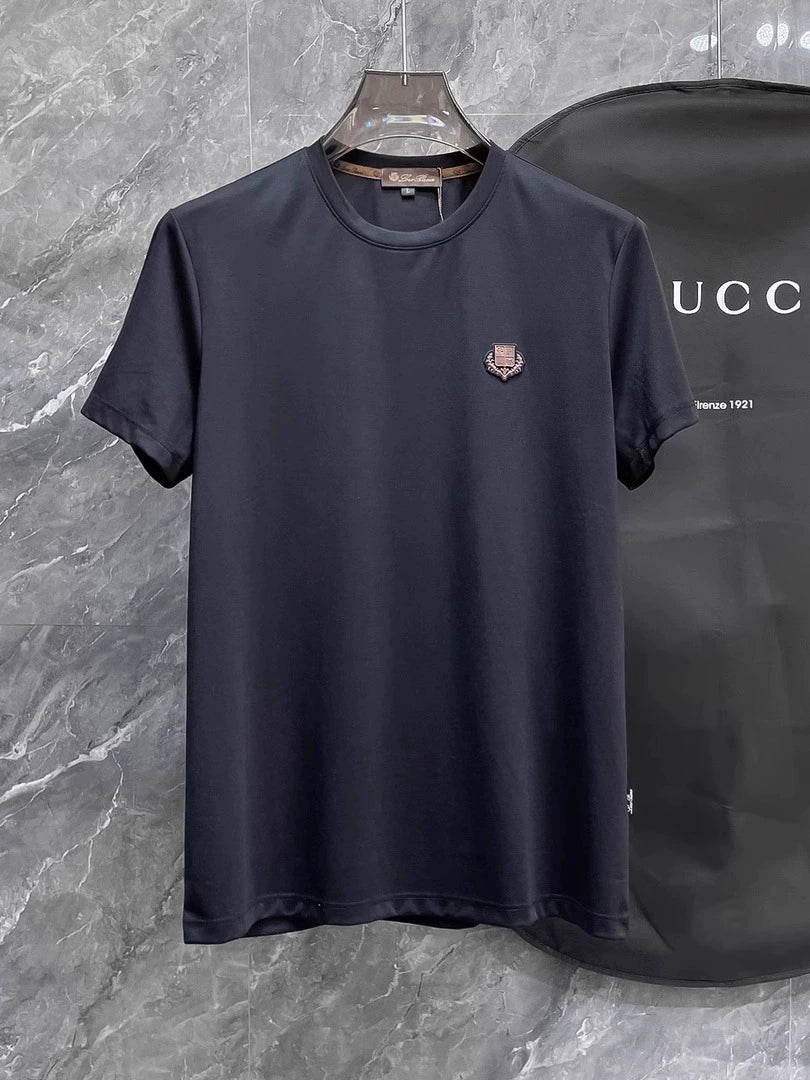 LP Italy 25ss Versatile Comfortable Breathable Crew Neck Bottom Shirt Casual Short Sleeve T-Shirt