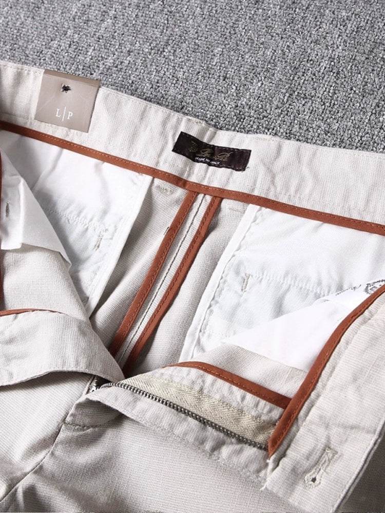 LP Italian 25ss stretch cotton and linen small straight slacks