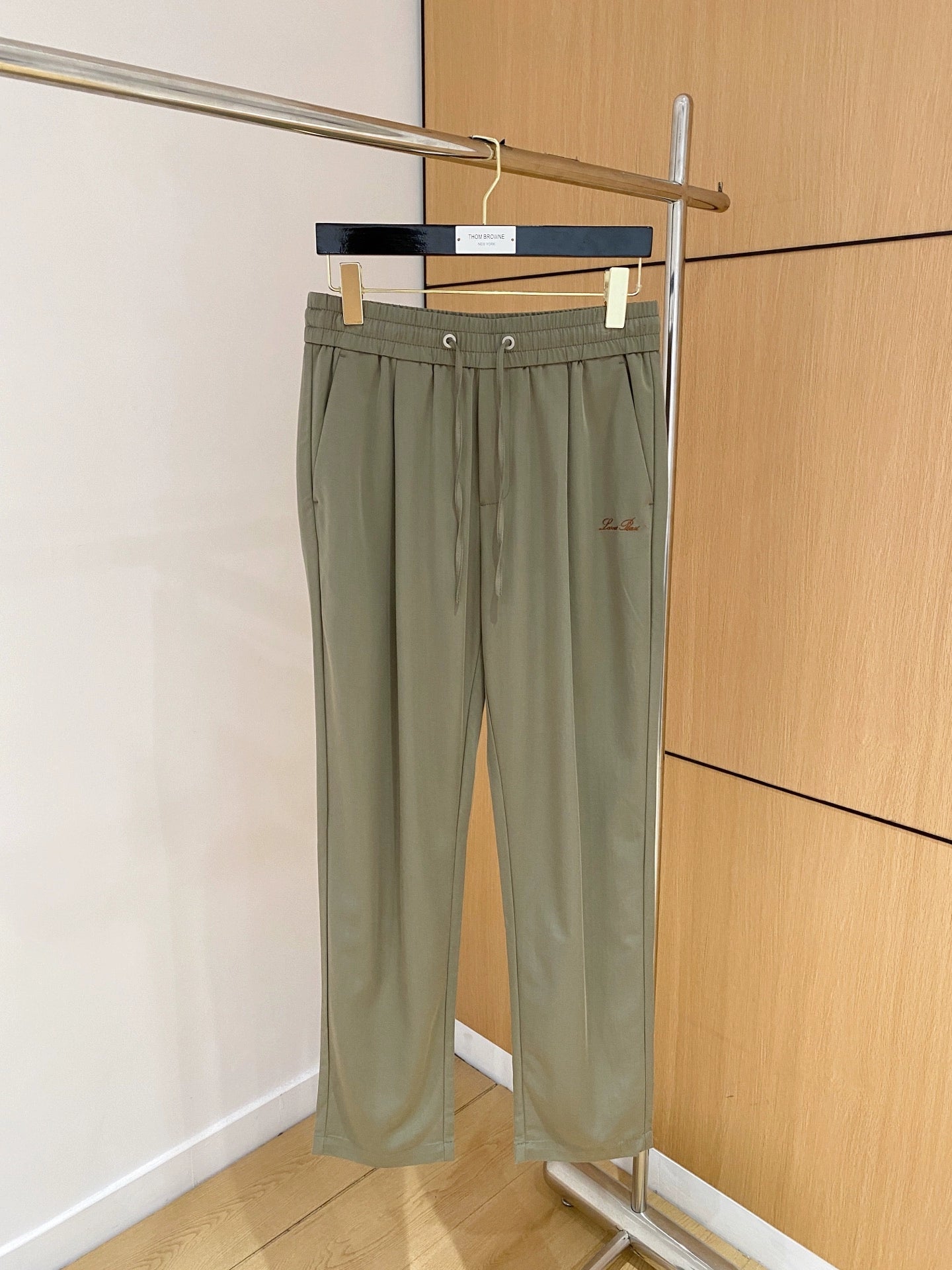 LP Italy 25ss Comfortable Sports Drawstring Tencel Men's Straight Casual Pants