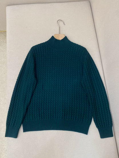 LP autumn and winter solid color warm semi-turtleneck wool sweater casual long-sleeved sweater