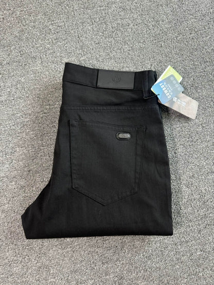 LP Italy 25ss Comfortable Straight Pants Men's Casual Black Washed Jeans
