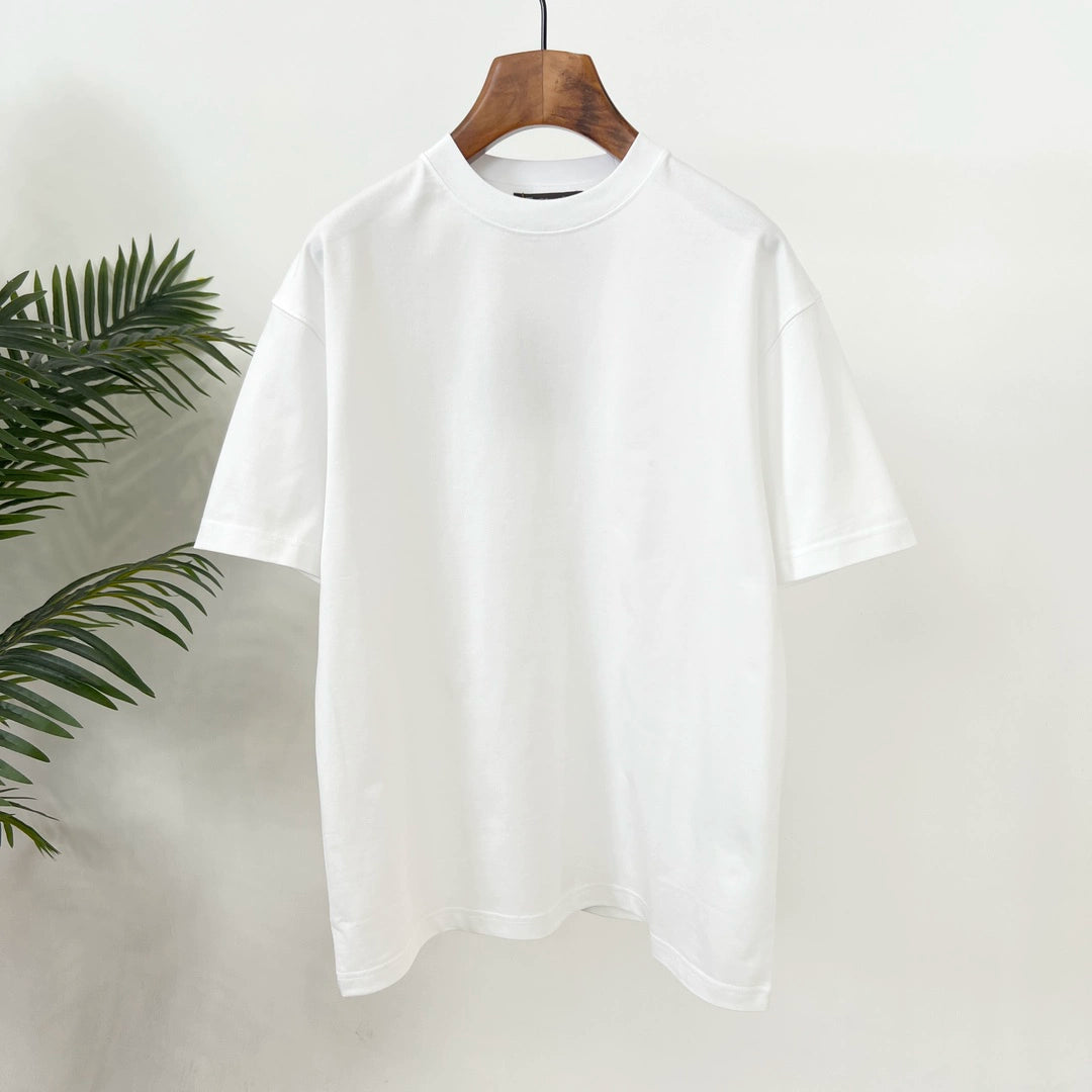 LP Italy 25ss simple and loose pure cotton round neck half-sleeved men's casual short-sleeved T-shirt
