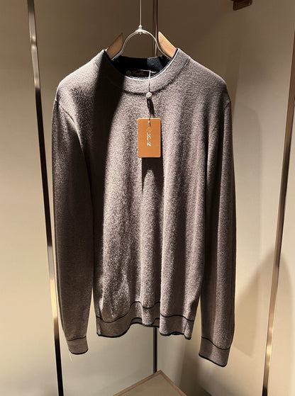 LP Italian thermal crew neck knitted wool sweater men's casual long-sleeved sweater
