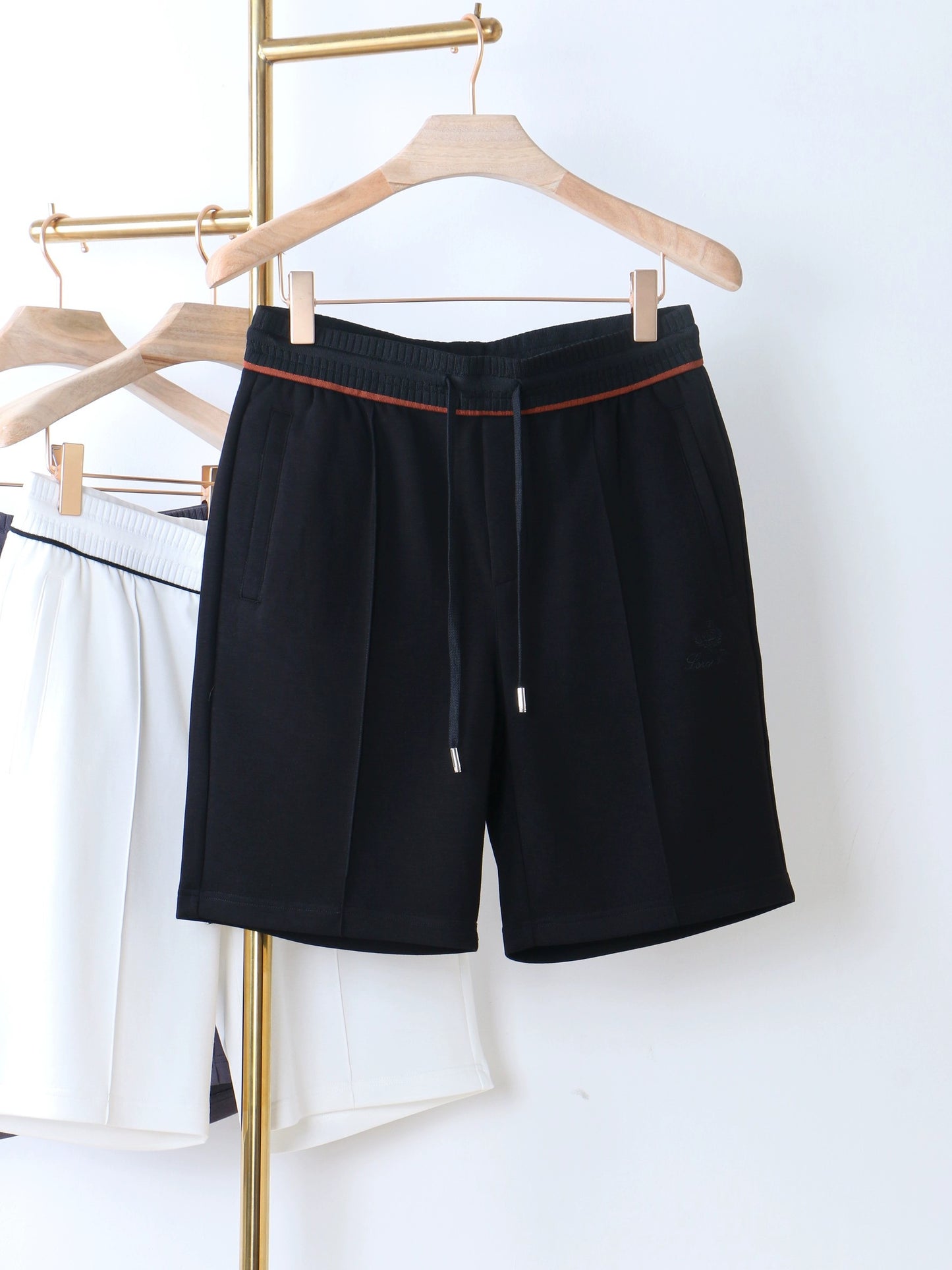 LP Italy 25ss comfortable breathable drawstring straight five-point pants men's casual shorts