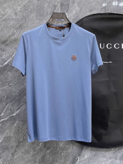 LP Italy 25ss Versatile Comfortable Breathable Crew Neck Bottom Shirt Casual Short Sleeve T-Shirt