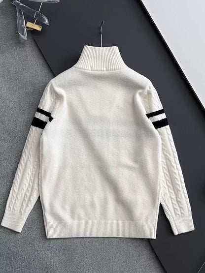 LP semi-high stand-up neck wool sweater men's casual long-sleeved sweater