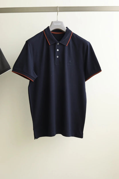 LP 25ss simple and comfortable lapel casual short-sleeved polo shirt