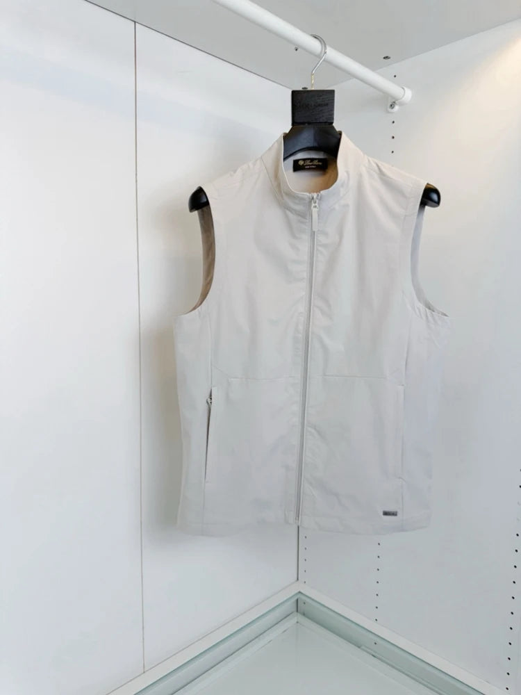 LP Italian stand-up collar business casual vest commuter vest men's waterproof jacket