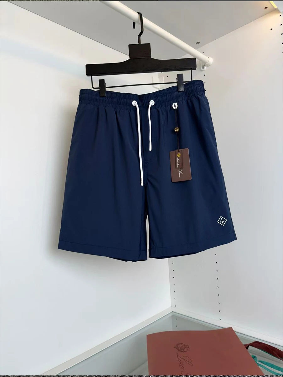 LP letter offset small badge drawstring beach quick-drying shorts