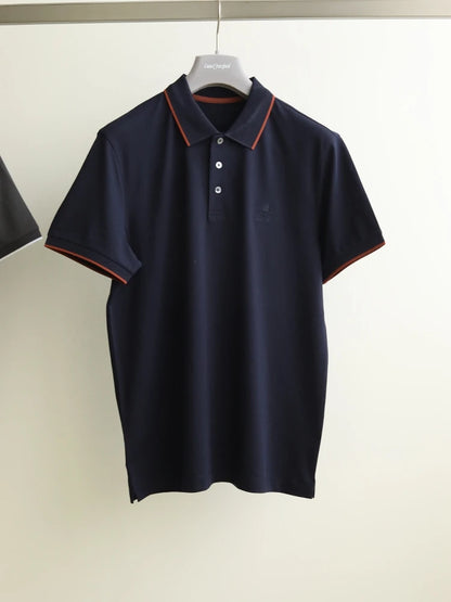 LP 25ss simple and comfortable lapel casual short-sleeved polo shirt