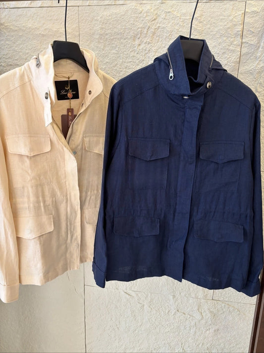 LP traveler French rain and dew linen temperament jacket