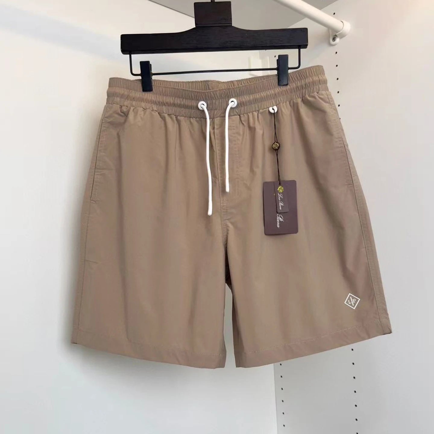 LP letter offset small badge drawstring beach quick-drying shorts
