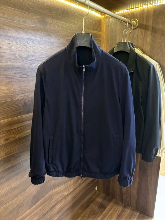 LP Italy 25ss solid color double-sided wear stand-up collar casual jacket