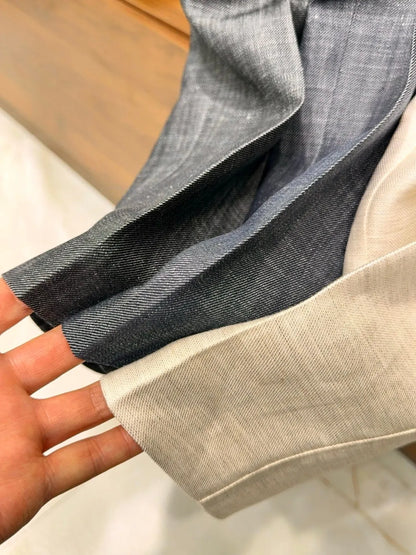 LP Italian old money style summer linen tencel straight minimalist business casual trousers