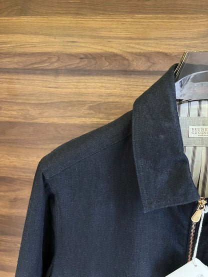 BC Italian lapel solid color linen old money style business casual jacket