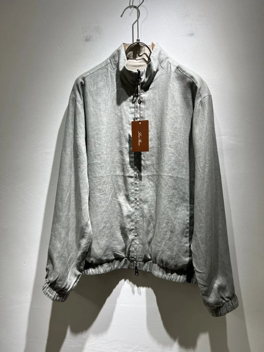 LP Italian linen fabric double-sided wear stand-up collar old money wind casual windproof jacket