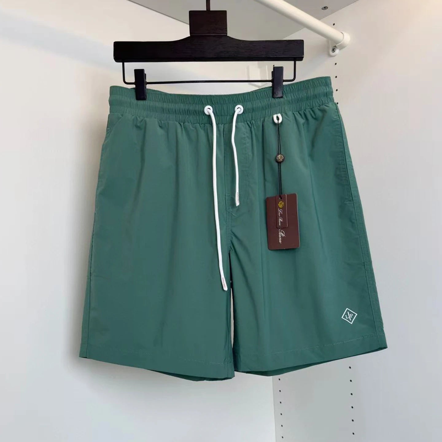 LP letter offset small badge drawstring beach quick-drying shorts