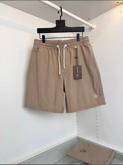 LP letter offset small badge drawstring beach quick-drying shorts