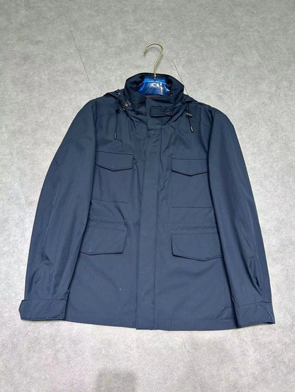 LP Italian multi-pocket windproof traveler stand-up collar commuter jacket