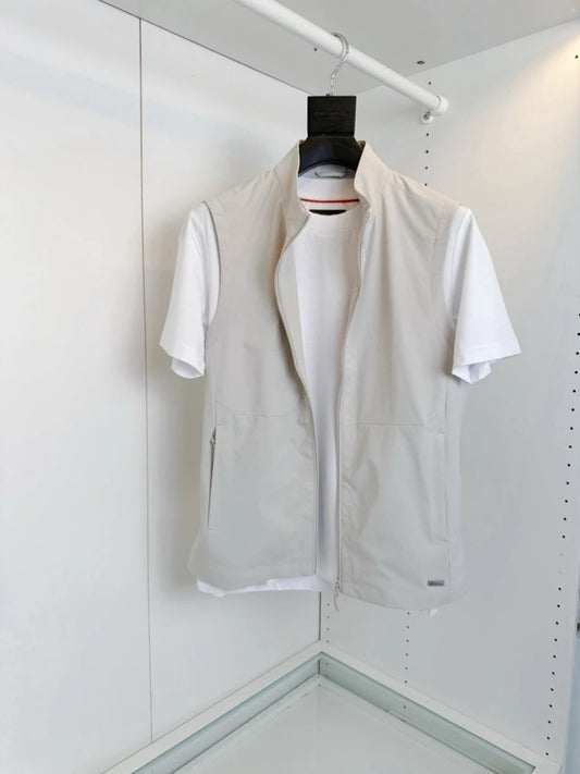 LP Italian stand-up collar business casual vest commuter vest men's waterproof jacket