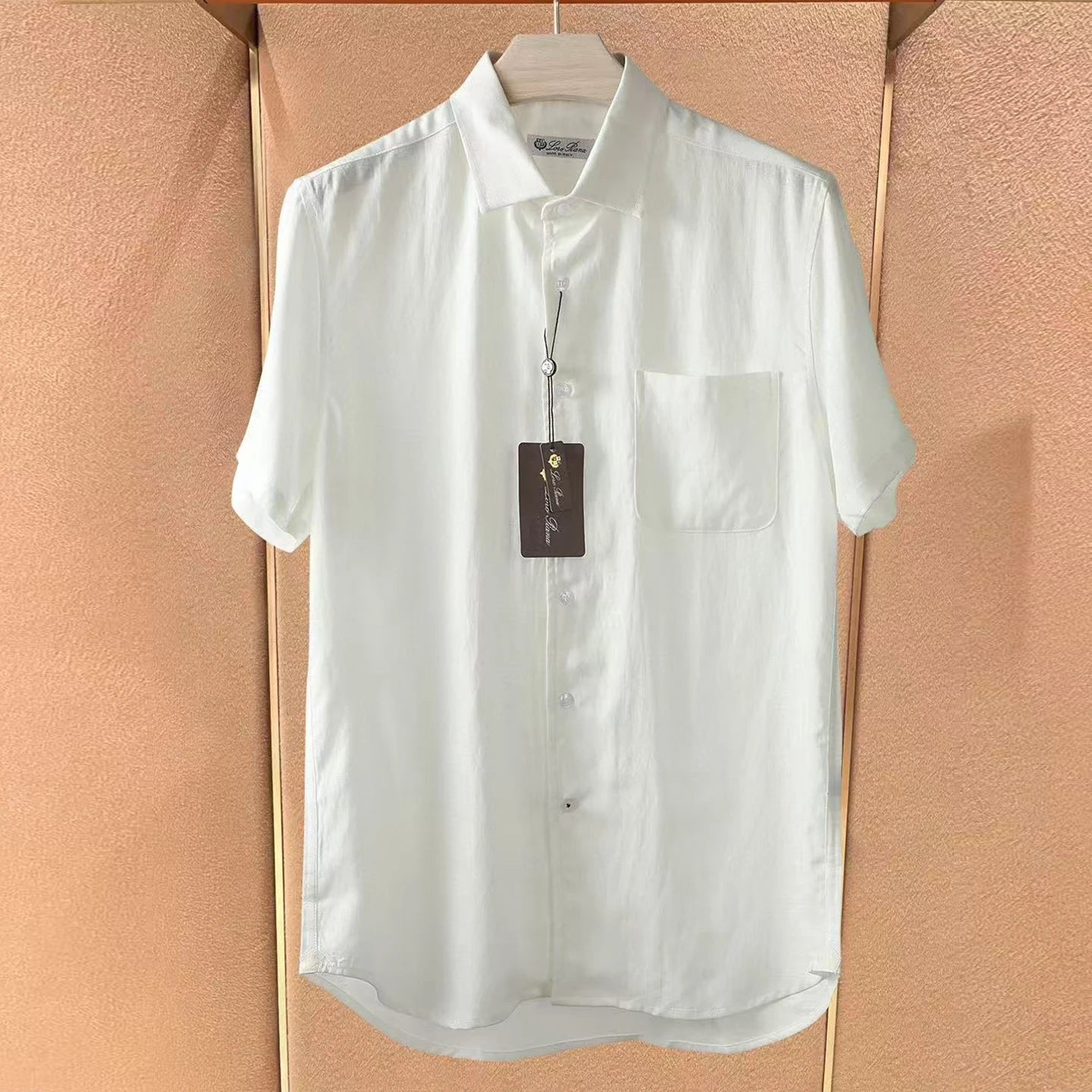LP Italian Pocket Linen Casual Short Sleeve Breathable Shirt