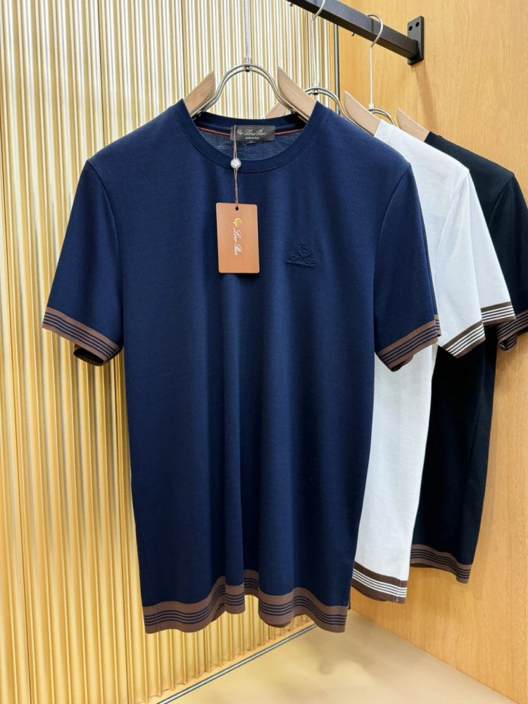 LP Comfortable Stretch 25ss Crew Neck Half Sleeve Men's Casual Short Sleeve T-Shirt
